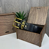 Женский Ремень Дизель Брендовый Пояс Из Натуральной Кожи Черный Золотой Однотонный Поясной Diesel DBUY Жіночий