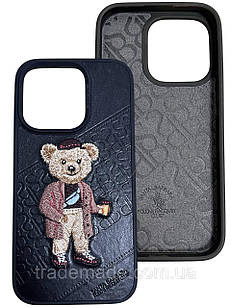 Чохол для IPhone Оригінальний чохол POLO Santa Barbara “Bear series” Black iPhone 14 pro max