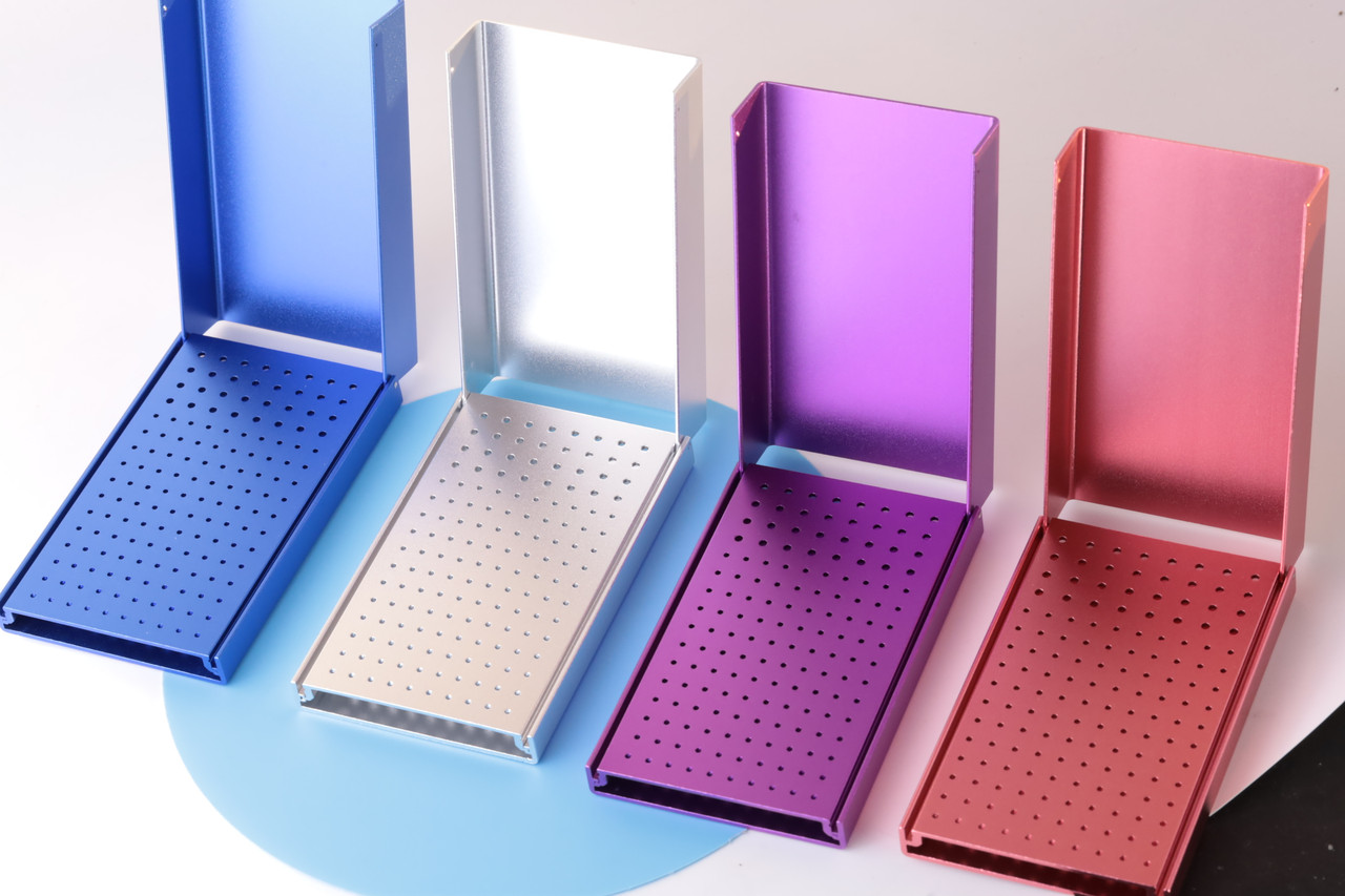 Бокс підставка для борів Алюміній 145 отворів/ Бокс для борів автоклавується, фото 1