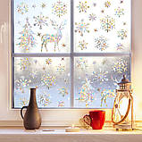 Новорічні наклейки для декорування вікна Colorful Christmas Stickers 13, фото 4