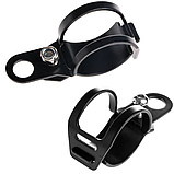 Кронштейни кріплення передніх поворотників мотоцикла на вилку чорні універсальні, фото 3