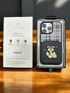 Чохол для IPhone Оригінальний чохол JANESPER “Bear series” Black iPhone 14 Pro Max