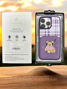 Чохол для IPhone Оригінальний чохол JANESPER “Bear series” Purple iPhone 14 Pro Max