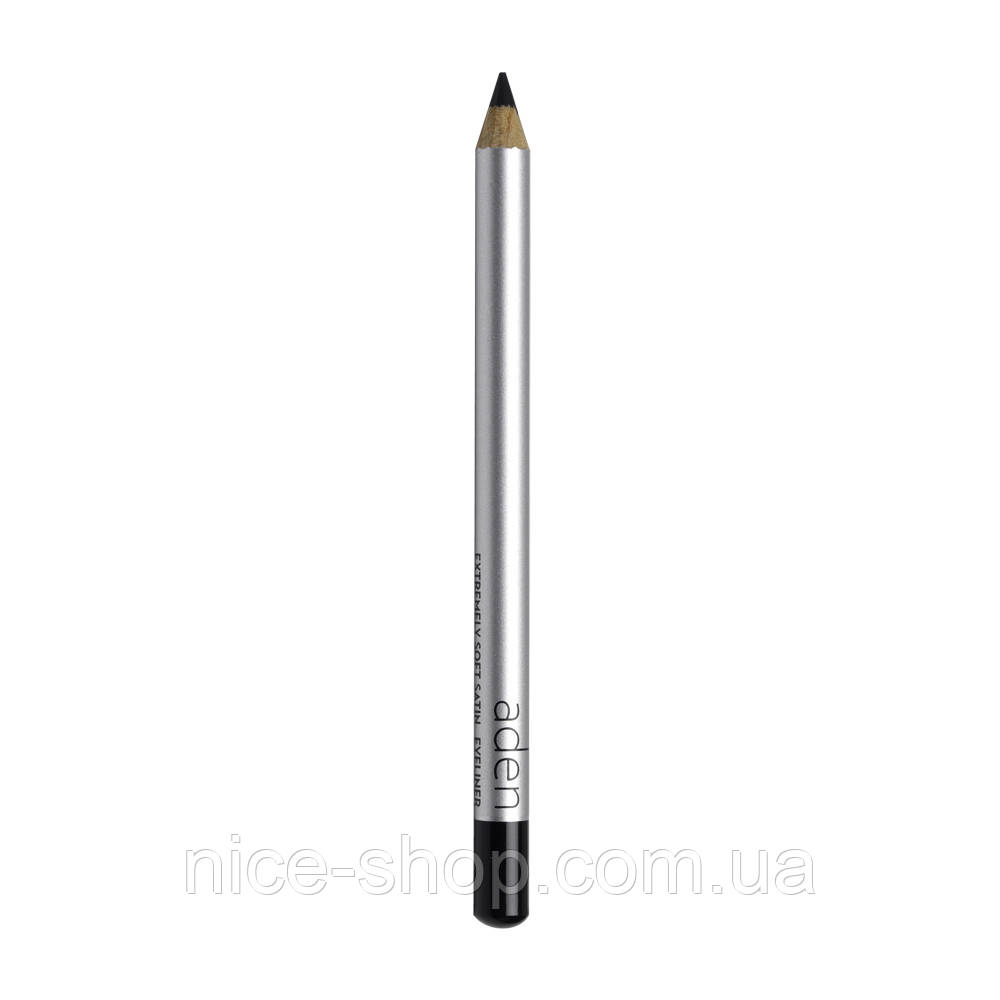 Олівець для очей Aden Eyeliner Pencil Satin Black чорний класичний
