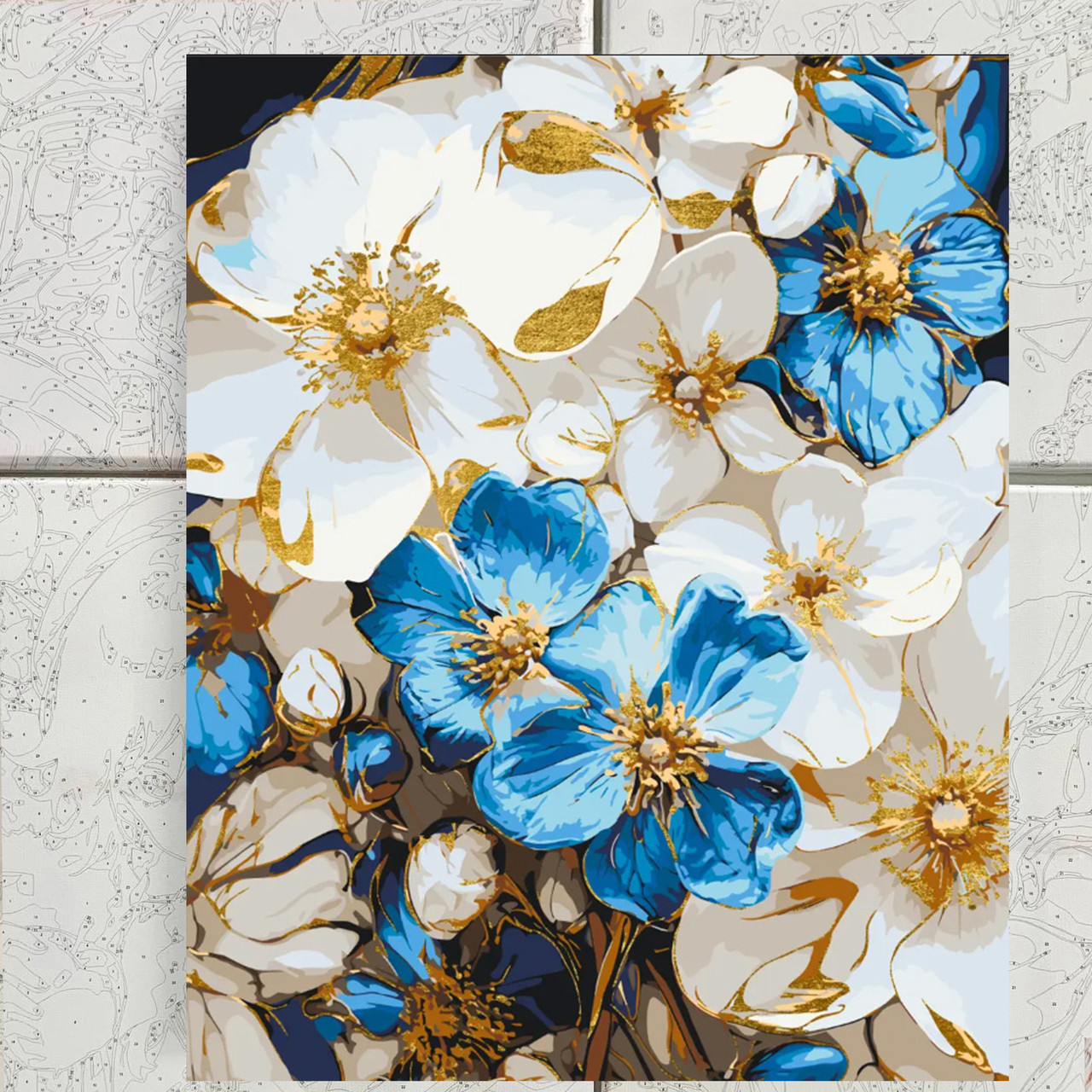 Картина за номерами квіти Ніжність у кожній пелюстці (40*50) / Білі квіти, фото 1