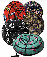 Тюбінг (ваташка) 100 і 120 см, з камерою та ручками, надувні санки дитячі, підліткові, крижана пВХ