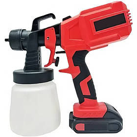 Акумуляторний фарборозпилювач Cordless Paint Spray Gun 0.8L 400W Red (3_05716)