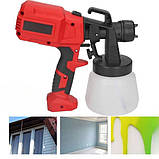Акумуляторний фарборозпилювач Cordless Paint Spray Gun 0.8L 400W Red (3_05716), фото 2