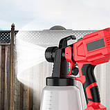 Акумуляторний фарборозпилювач Cordless Paint Spray Gun 0.8L 400W Red (3_05716), фото 4