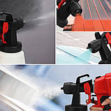 Акумуляторний фарборозпилювач Cordless Paint Spray Gun 0.8L 400W Red (3_05716), фото 7