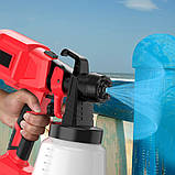 Акумуляторний фарборозпилювач Cordless Paint Spray Gun 0.8L 400W Red (3_05716), фото 8
