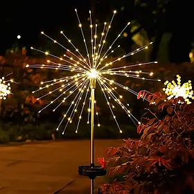 Вуличний світильник для саду RIAS "Кульбаба" на сонячній батареї 90 LED Теплий Білий (3_05717)