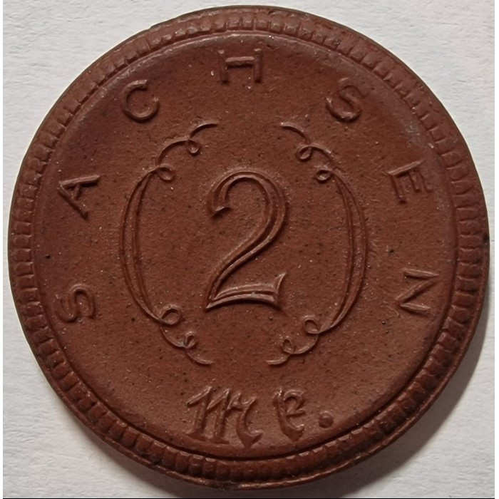 Німеччина (Нотгельд) › Федеральна земля Саксонія › 2 марки, 1921 рік Порцеляна №2741