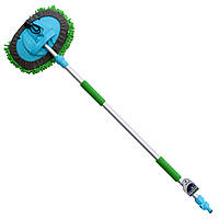 Швабра телескопічна з під'єднанням води та знімним мопом із мікрофібри 90-165 см SAPFIRE (002944)