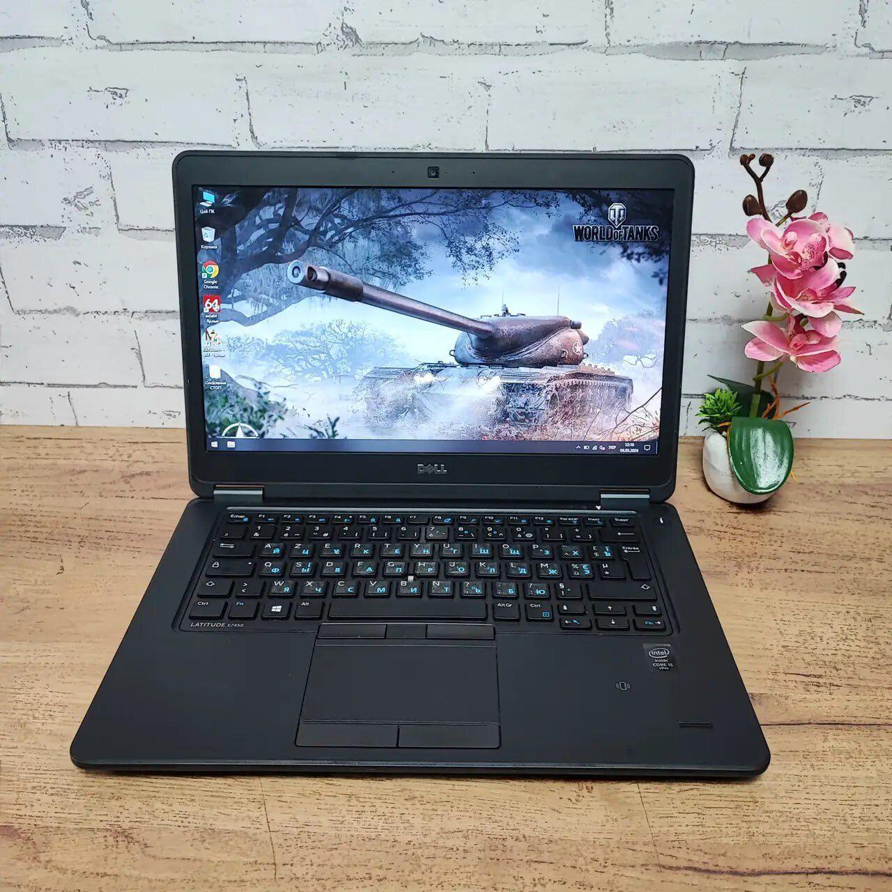 Б/в Ноутбук Dell Latitude E7450 14" 1366x768| Core i5-5300U| 8 GB RAM| 128 GB SSD| HD 5500