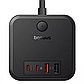Мережевий фільтр Baseus 3 розетки 2xUSB/2xType-C 30W PowerCombo Cube, фото 4