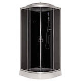 Душовий гідробокс Venta 61 BF 90х90х220 чорна душова кабіна Vivia низький піддон розсувні двері, фото 2