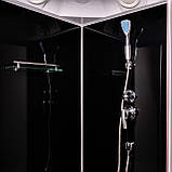 Душовий гідробокс Venta 61 BF 90х90х220 чорна душова кабіна Vivia низький піддон розсувні двері, фото 4