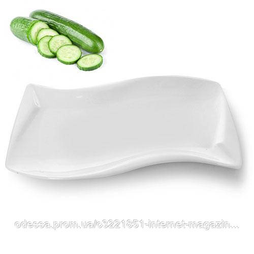 Блюдо порцеляна Stenson MC2618-10 "Хвиля" (10", 25.5*17 см) [Склад зберігання: Одеса №3]