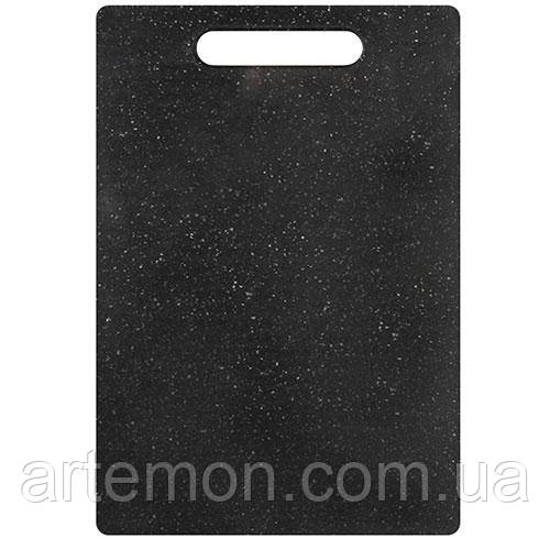 Дошка обробна "Мармур" Stenson R82604 (20*30*0.8 см., пластик, чорна) [Склад зберігання: Одеса №3]