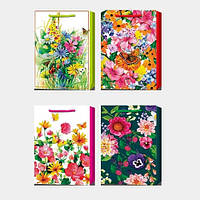 Пакет подарунковий паперовий S "Flowers" 18*23*8см Stenson (YM1362-S) [Склад зберігання: Одеса №3]