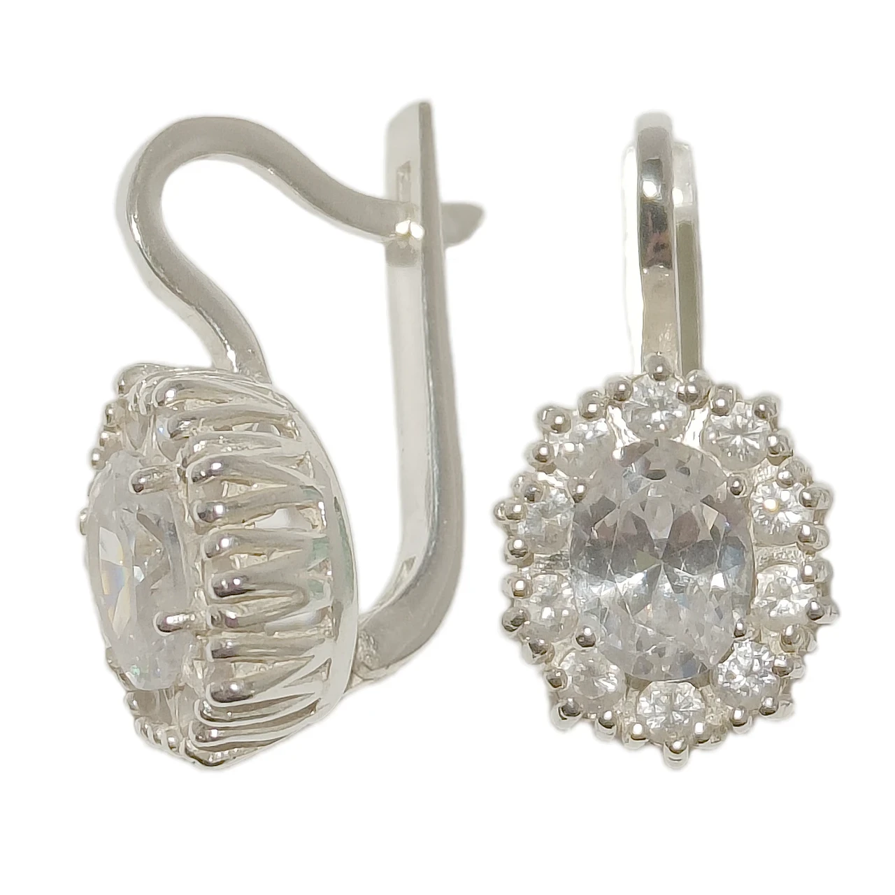 Срібні сережки Катерина з цирконієм 5767