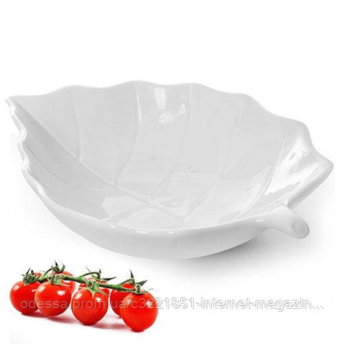 Блюдце сервірувальна порцеляна Stenson MC2638-10 "Лист" (25.5*20.5*6.5 см) [Склад зберігання: Одеса №3]