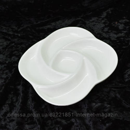 Мінажниця порцеляна "Petal" 12" (30.5см) Stenson (MC4278-12/MC4170-12) [Склад зберігання: Одеса №3]