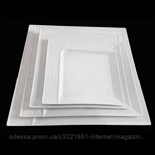 Блюдо порцеляна "Corner" 12.5" (32см) Stenson (MC4862-12.5) [Склад зберігання: Одеса №3]