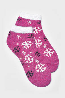 Шкарпетки жіночі махрові на верблюжій вовні рожевого кольору р.36-41 191180M