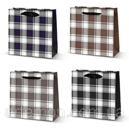 Пакет подарунковий паперовий L "Checkered" 31*44*12см Stenson R94995-L [Склад зберігання: Одеса №3]