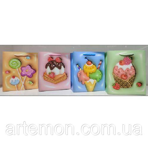 Пакет подарунковий паперовий L "Sweets 3D" 31*42*12см Stenson R33097-L [Склад зберігання: Одеса №3]
