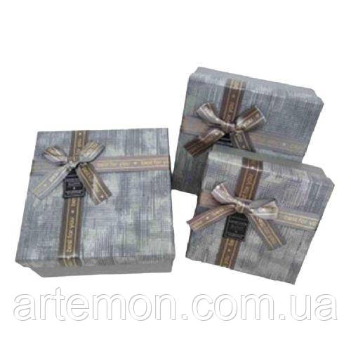 Коробка подарункова "Prestige" 3шт/наб 19*19*10/17*17*8/15*15*7см Stenson R33312S [Склад зберігання: Одеса №3]