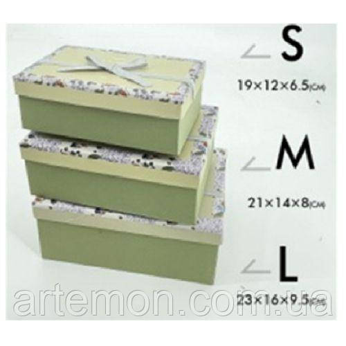 Коробка подарункова "Ornament" 3шт/наб 23*16*10/21*14*8/19*12*7см Stenson R33290G [Склад зберігання: Одеса №3]