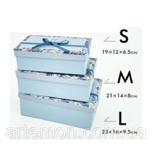 Коробка подарункова "Ornament" 3шт/наб 23*16*10/21*14*8/19*12*7см Stenson R33290B [Склад зберігання: Одеса №3]