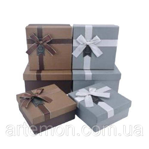 Коробка подарункова "Bianco" 3шт/наб 19*19*10/17*17*8/15*15*7см Stenson R33321B [Склад зберігання: Одеса №3]