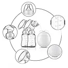 Молоковідсмоктувач електричний подвійний для грудного вигодовування Breast Pump RH228 Model 3 150мл, фото 3