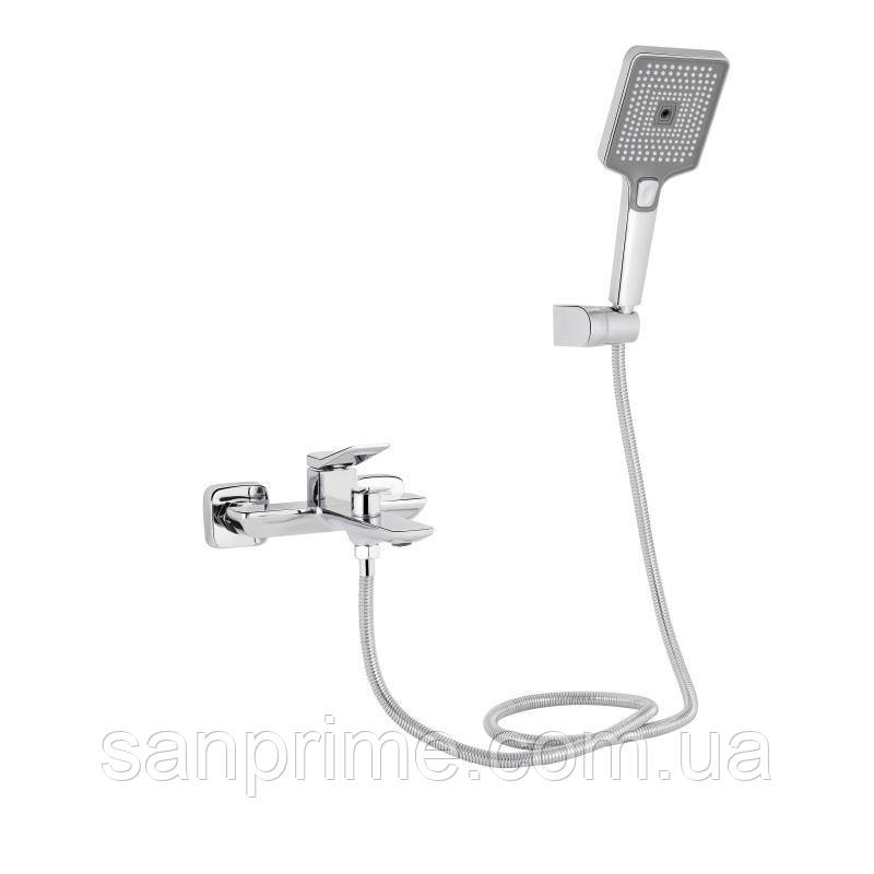 Змішувач для ванни Qtap Presto (з душовим гарнітуром) QTPRE259CRM45574 Chrome, фото 1