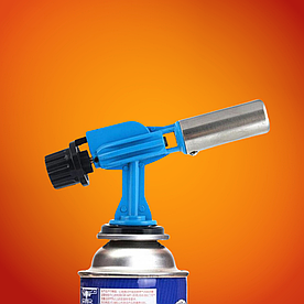 Пальник для газового балона з п'єзопідпалом металевий корпус, керамічне сопло