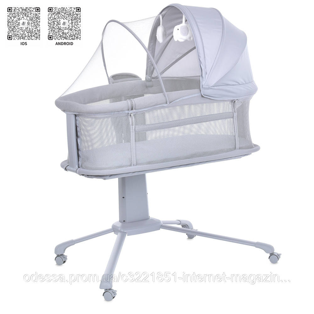 Ліжечко-люлька-гойдалка-манеж для немовлят з електро-заколисуванням Mastela 3378 (механізм гойдання: вліво-вправо, музика, USB,