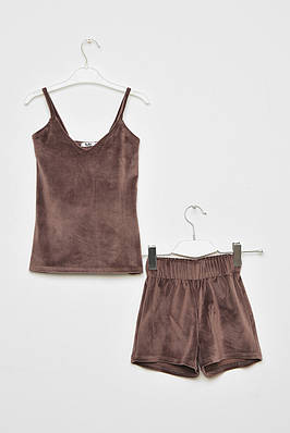 Піжама дитяча велюрова фіолетового кольору 191467T Безкоштовна доставка