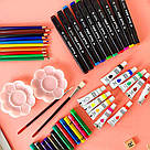 Дитячий набір для творчості 50 предметів, в кейсі / Художній набір для малювання / Комлект художника, фото 6