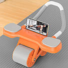 Тренажер-ролик для м'язів преса з таймером, 2 колеса, 2022 / Автоматичний тренажер колесо / Колесо для преса, фото 2