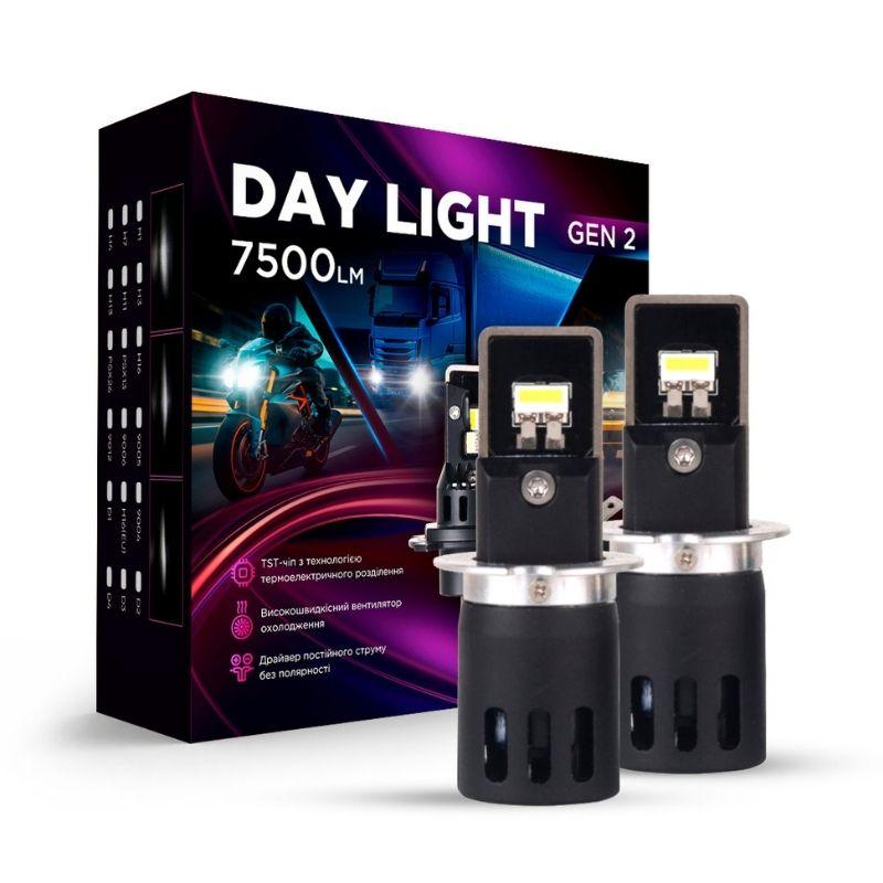 Світлодіодні лампи Н3 для авто Carlamp Day Light Gen2 Led автолампи 5800 K 7500 Lm (DLG2H3)