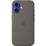 Чохол Silicone case (AAA) full with Magsafe and Animation для Apple iPhone 16 (6.1") Stone Grey, фото 3