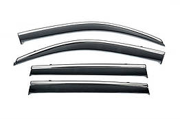 Вітровики з хромом Niken для Infiniti QX80 2013-2024 Поликарбонат (4 шт)