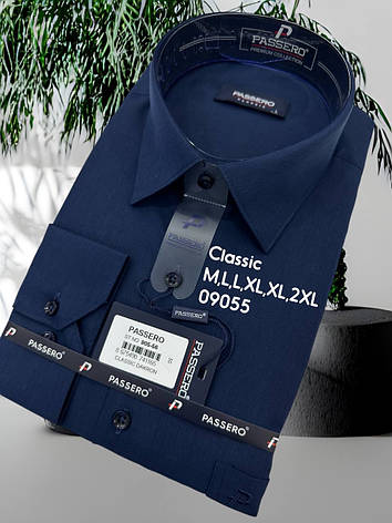 Однотонна сорочка Passero classik mod 905 color 56, фото 1