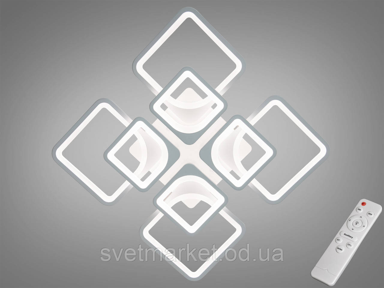 Світлодіодна люстра з димером 8060/4+4WH, фото 1