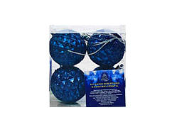 Набір ялинкових куль 6см синій 4шт/наб R90713 ТМ STENSON