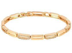 Браслет Позолота 18K Ланки з цирконієм розмір 19см х 4мм (223929) ТМ XUPING